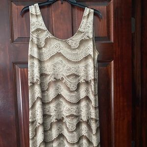 Long summer dress with sparkles in the material. Size M. New without tags.